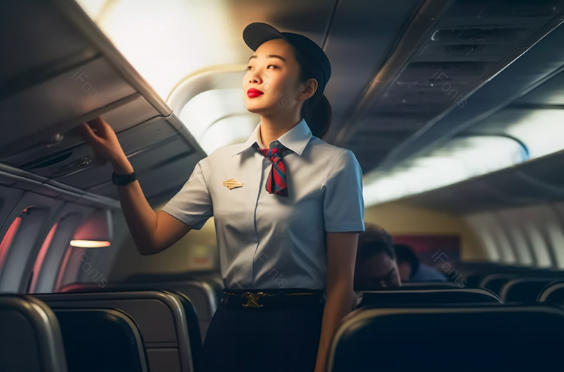 空姐和乘客在飞机上高清特写摄影图,高清,摄影图,摄影图片,图片大全,摄影图免费下载